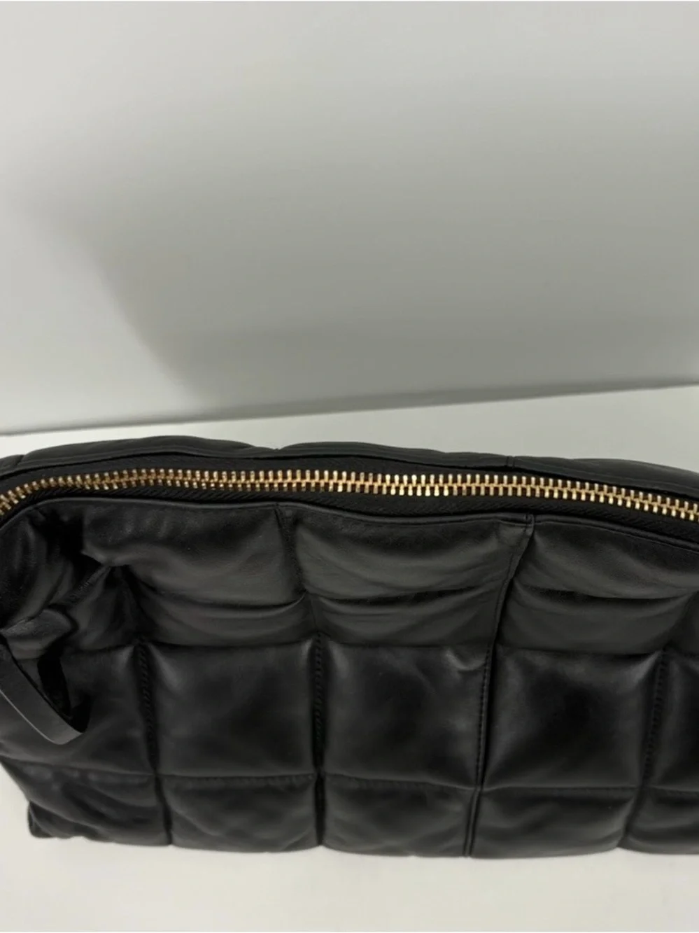 AllSaints Edbury Quilted Leather Shoulder Bag in Black